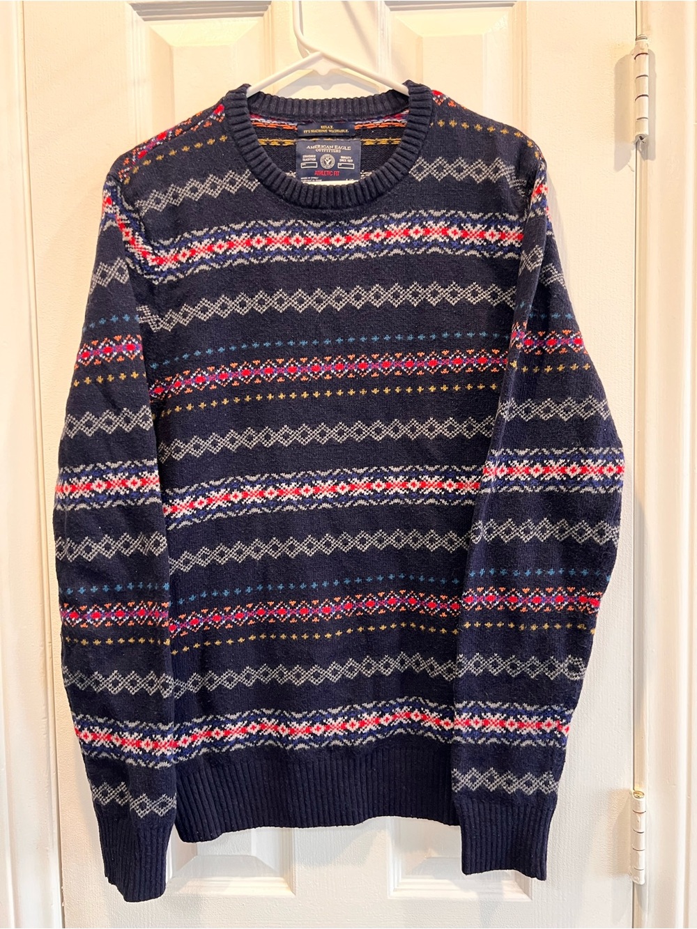 American Eagle Outfitters Vintage Fair Isle Sweater Men's Large Athletic Fit